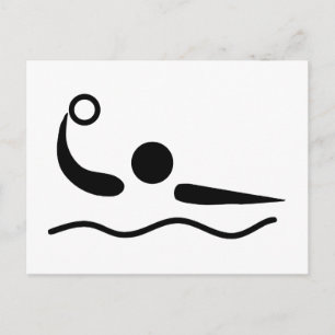 Water Polo Waterpolo Pictogram Postcard