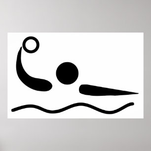 Water Polo Waterpolo Pictogram Poster
