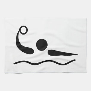 Water Polo Waterpolo Pictogram Tea Towel