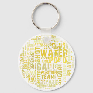 Water Polo Word Cloud Products Key Ring
