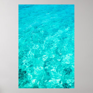 Water pool turquoise background poster