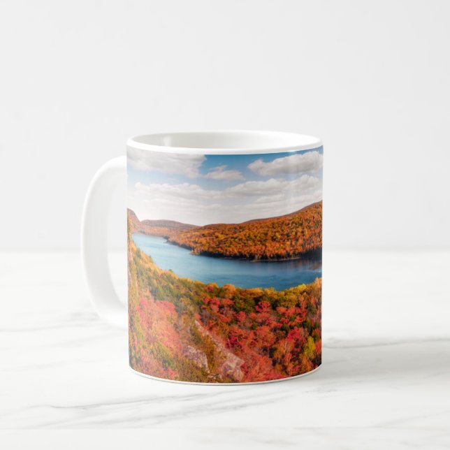 Water | Porcupine Mountains Michigan Coffee Mug (Front Left)