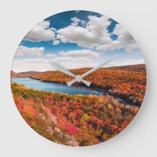 Water   Porcupine Mountains Michigan Large Clock