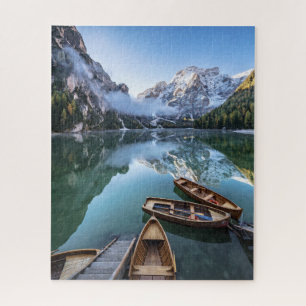 Water Pragser Wildsee Dolomites Italy Jigsaw Puzzle