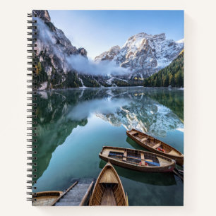 Water Pragser Wildsee Dolomites Italy Notebook