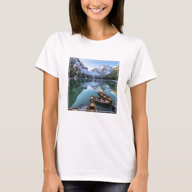 Water | Pragser Wildsee Dolomites Italy T-Shirt (Front)