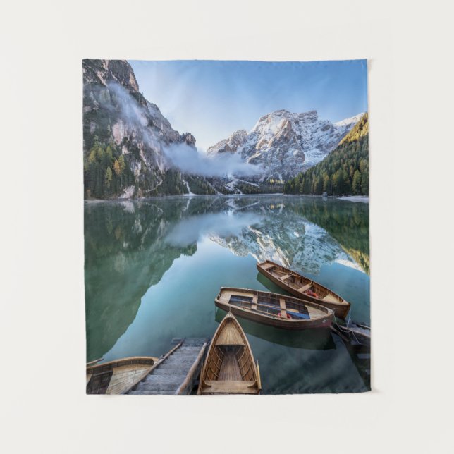 Water | Pragser Wildsee Dolomites Italy Tapestry (Front)