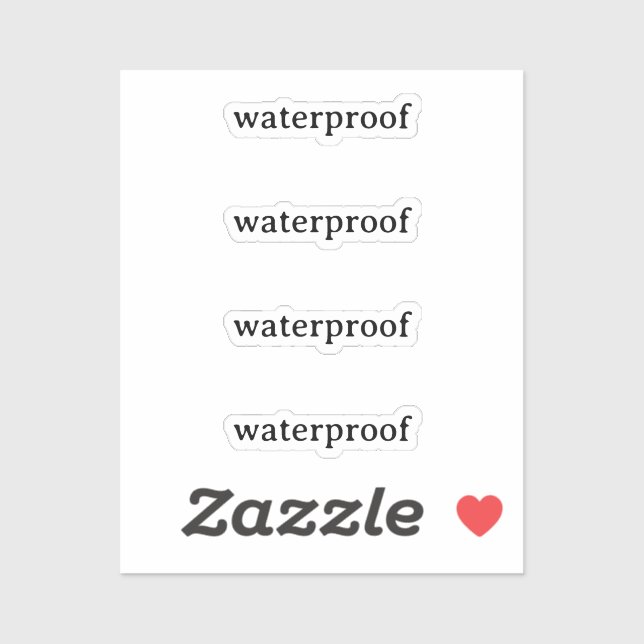 Water Proof Splash Free Package Black White Custom (Sheet)