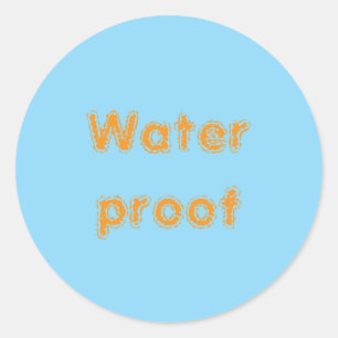 Water Proof Splash Free Package Bue Orange 2025 Classic Round Sticker