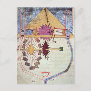 Water Pump, from 'Book of Knowledge of Ingenious Postcard