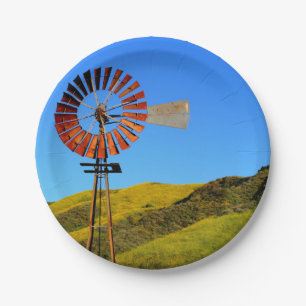 Water Pumping Windmill Paper Plate
