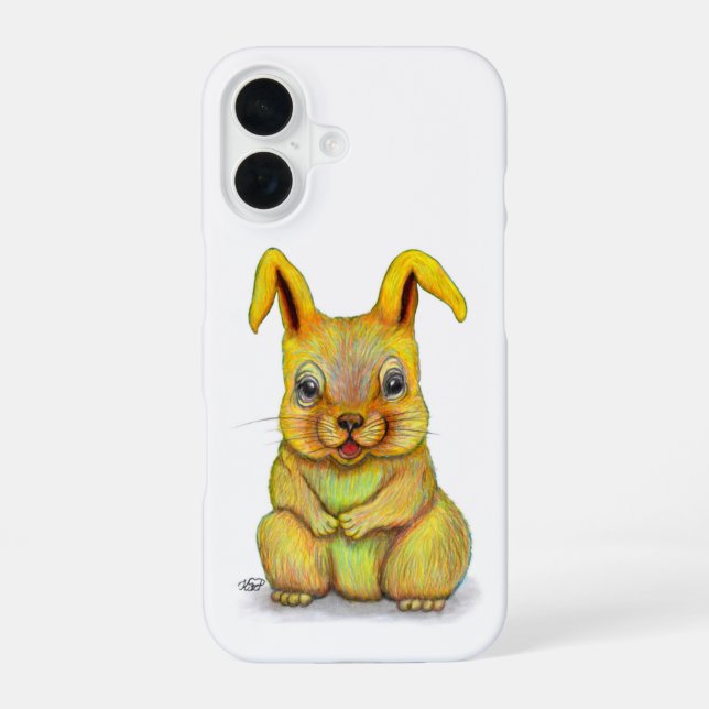 Water Rabbit iPhone 16 Case (Back)