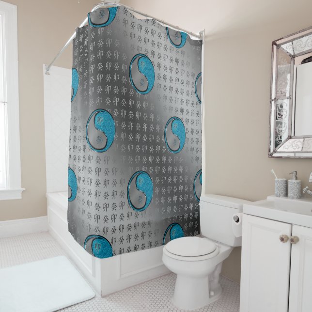 Water Rabbit Shower Curtain (In Situ)