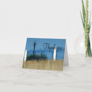 Water reflection-abstract thank you card