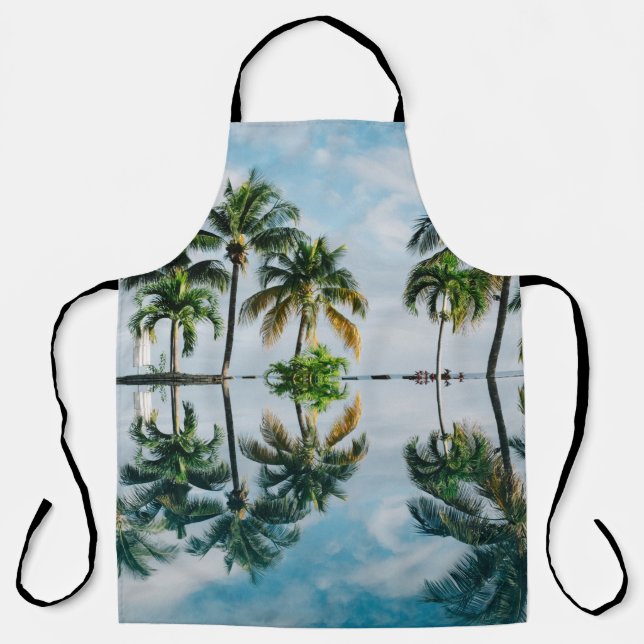 WATER REFLECTION OF COCONUT PALM TREES APRON (Front)