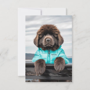 Water rescue lookout puppy thank you card