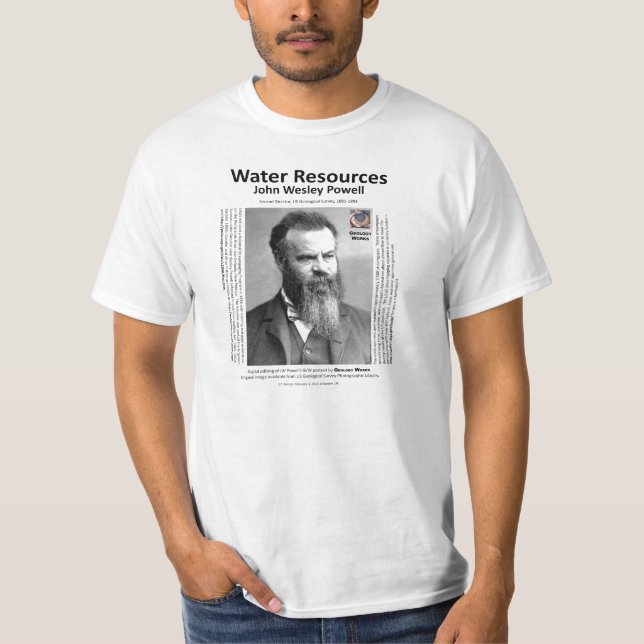 Water Resources II - John Wesley Powell T-Shirt (Front)