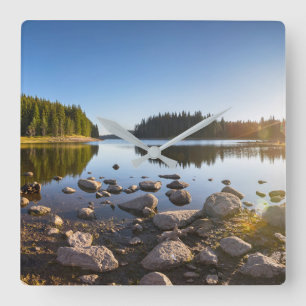 Water Rhodope Mountains, Bulgaria Square Wall Clock
