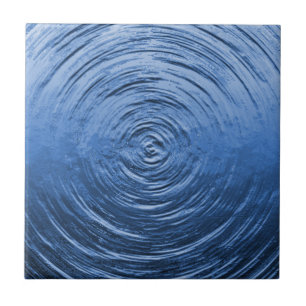 Water Ripple Blue Ceramic Tile