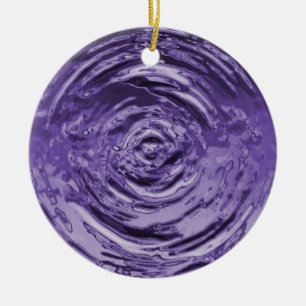 Water Ripple Purple Ceramic Tree Decoration