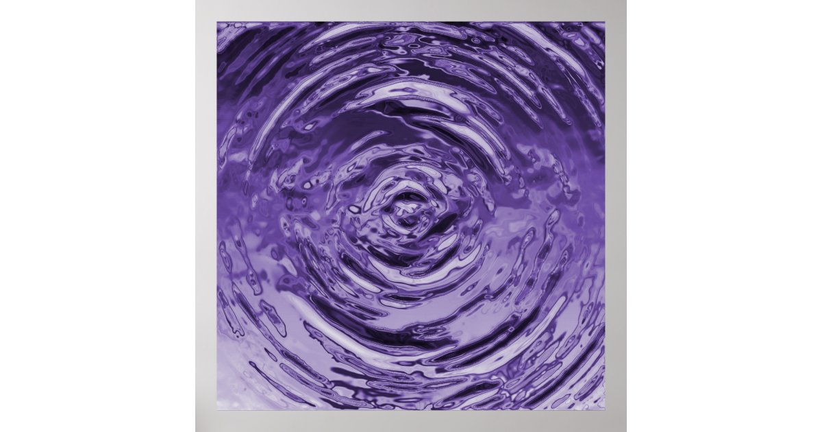 Poster Border Ripple Water Ripple Purple Poster | Zazzle