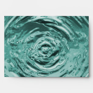 Water Ripple Teal Card Envelope