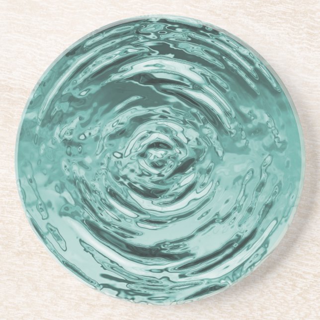 Water Ripple Teal Coaster (Front)