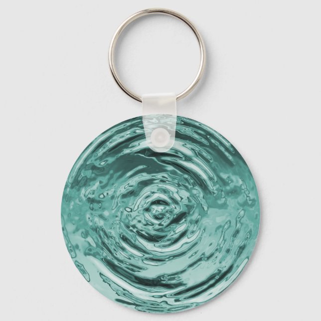 Water Ripple Teal Key Ring (Front)