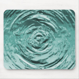 Water Ripple Teal Mouse Pad