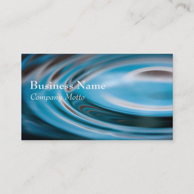 Water Ripples turquoise Generic business card (Front)