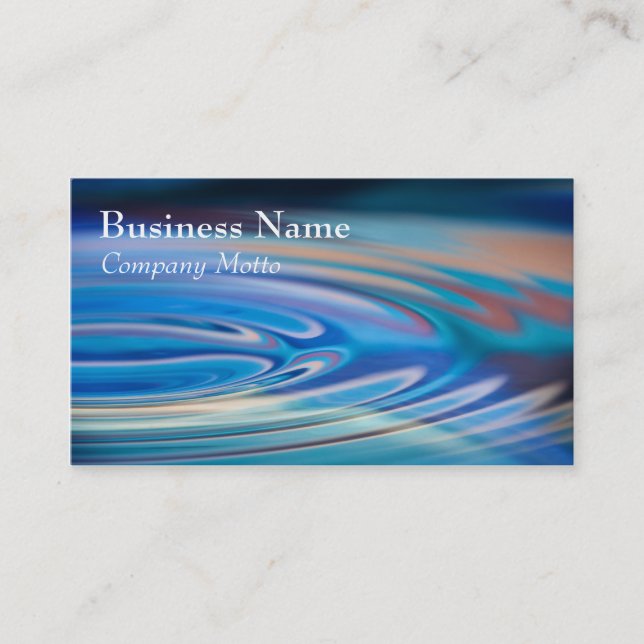 Water Ripples turquoise Generic multicolor Business Card (Front)