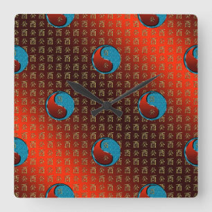 Water Rooster Square Wall Clock