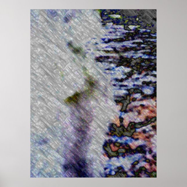 Water Runner, digital abstract Poster (Front)