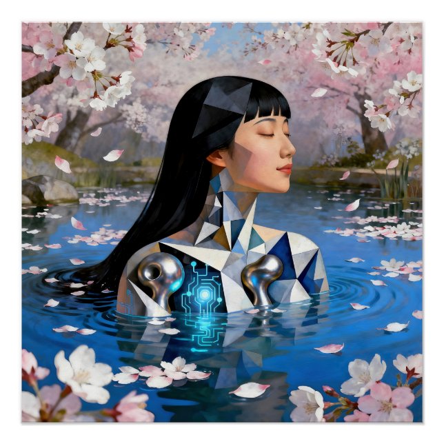 "Water’s Digital Dream" – A Digital Portrait       Poster (Front)