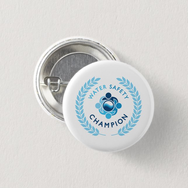 Water Safety Champion Button (Front & Back)