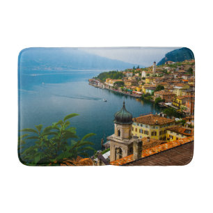 Water San Benedetto Church Lake Garda, Italy Bath Mat
