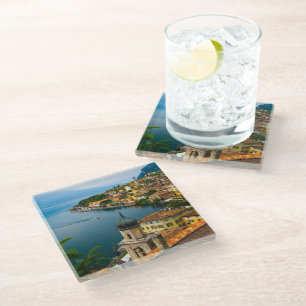 Water San Benedetto Church Lake Garda, Italy Glass Coaster