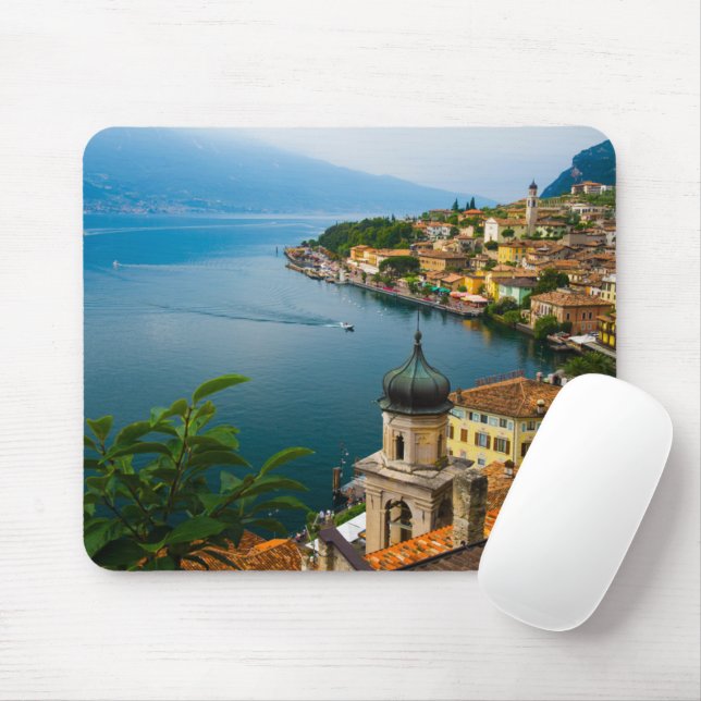 Water | San Benedetto Church Lake Garda, Italy Mouse Pad (With Mouse)