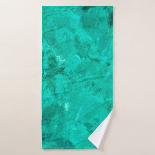 Water sea blue wave turquoise liquid background bath towel