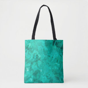 Water sea blue wave turquoise liquid background tote bag