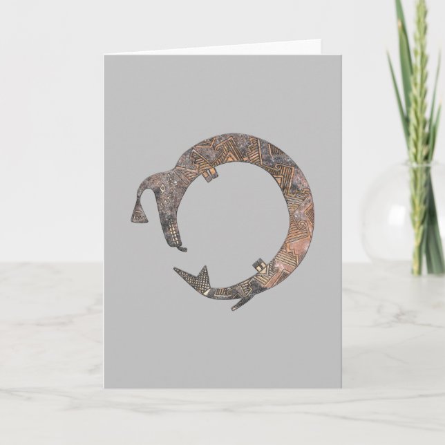 Water Serpent Mimbres Pottery Design Card (Front)