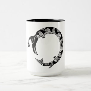 Water Serpent, Mimbres Pottery Design Mug