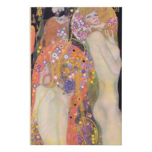 Water Serpents, Gustav Klimt  Faux Canvas Print