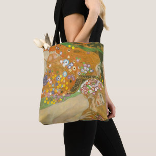 Water Serpents II by Gustav Klimt, Art Nouveau Tote Bag