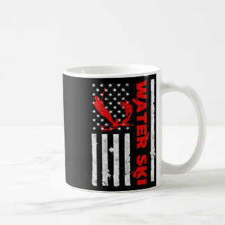 Water Ski American Flag Beachsports Wave Lover Wat Coffee Mug