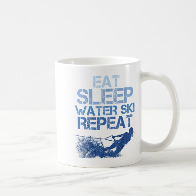 Water Ski Enthusiast Slogan  Coffee Mug (Right)