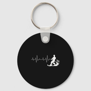 Water Ski Heartbeat - Waterskier Watersports Water Key Ring