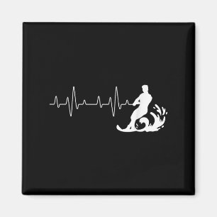 Water Ski Heartbeat - Waterskier Watersports Water Magnet