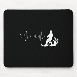 Water Ski Heartbeat - Waterskier Watersports Water Mouse Pad