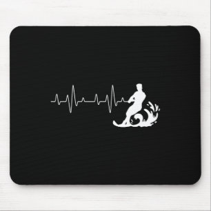 Water Ski Heartbeat - Waterskier Watersports Water Mouse Pad